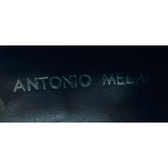 Antonio Melani Women's Brown Side Zipper Leather Heel Ankle Boot Size 8M - Picture 8 of 9